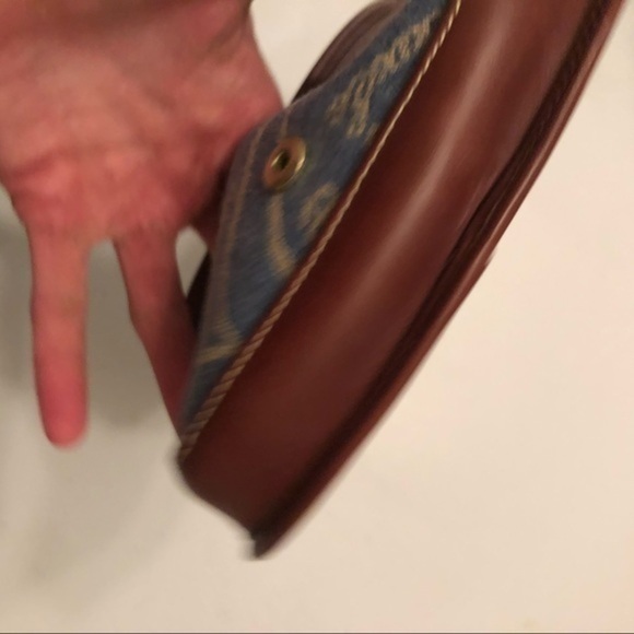DOONEY & bourke denim leather wristlet clutch bag